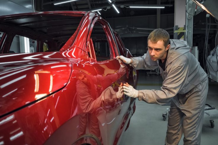 samochód oddany do naprawy techniką PDR